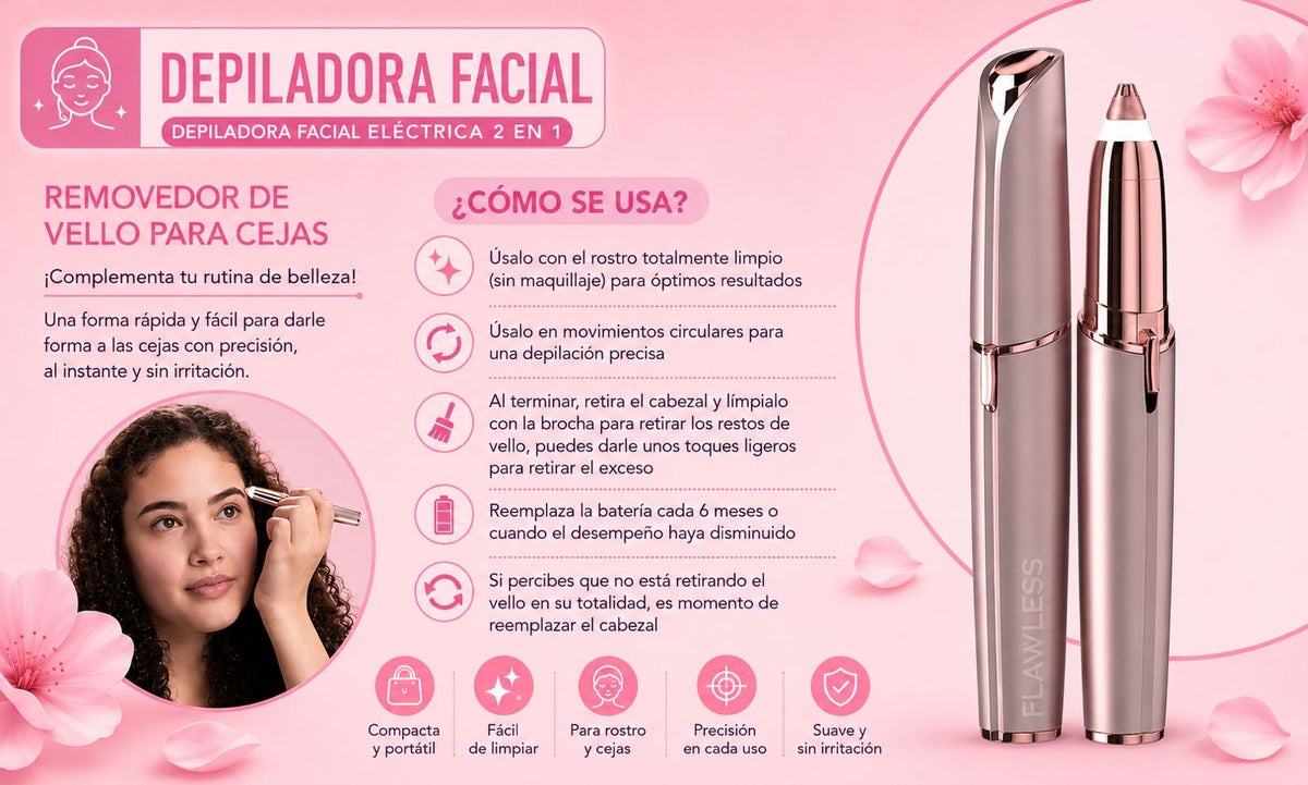 BellaSkin™-Depiladora de Cejas recargable